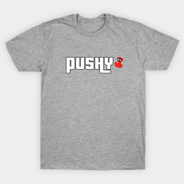 Pushy the Pushpin Video Game T-Shirt by Lyrical Parser